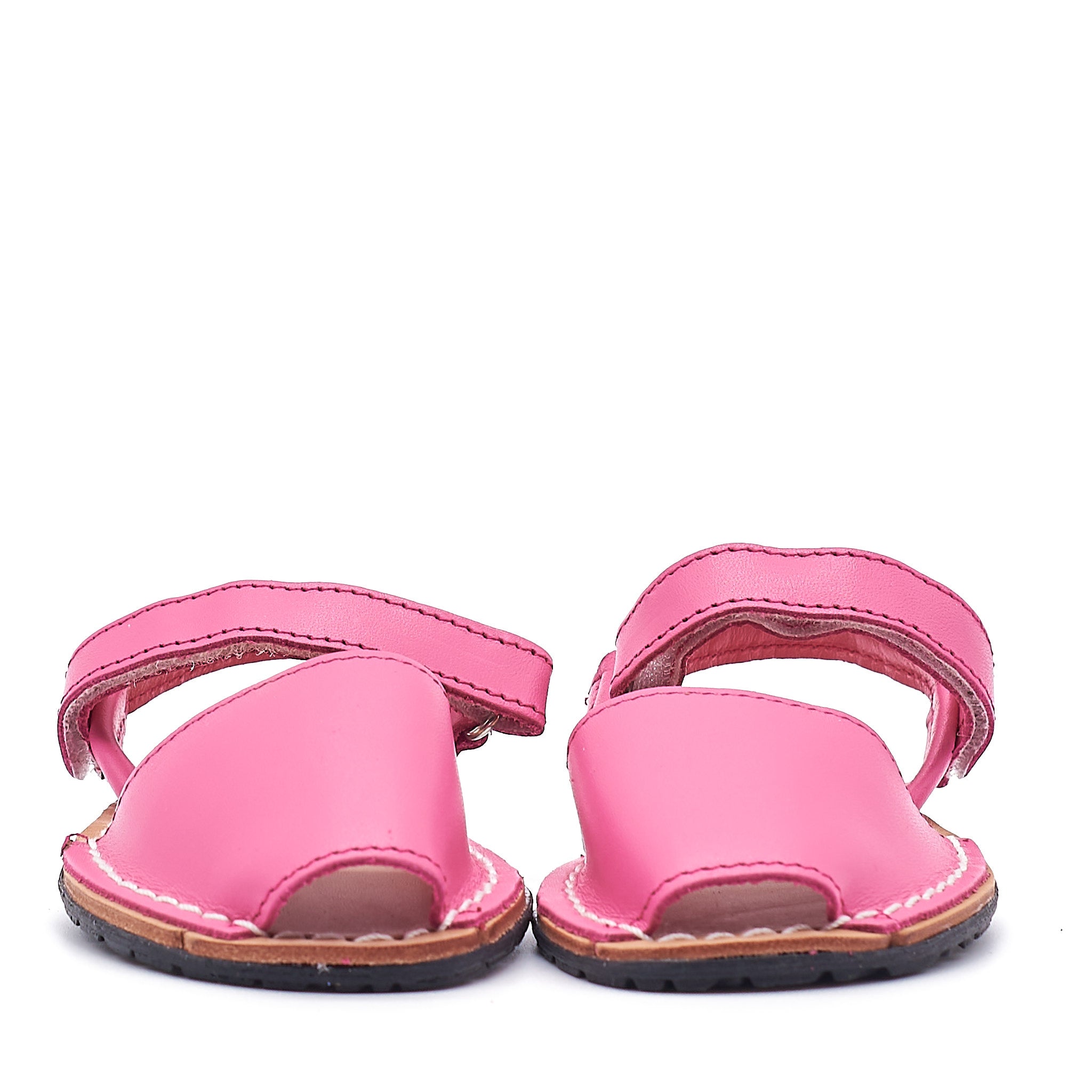 Avarca infantil napa fucsia vista frontal